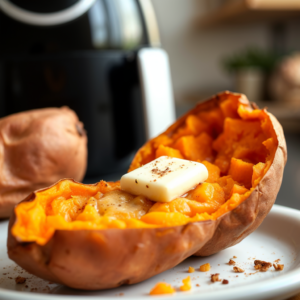 Air Fryer Baked Sweet Potatoes 