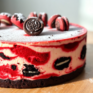 Red Velvet Oreo Cheesecake